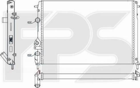 FPS FP 56 A1149 - Радиатор, охлаждане на двигателя vvparts.bg