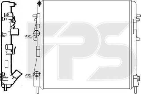 FPS FP 56 A1152 - Радиатор, охлаждане на двигателя vvparts.bg