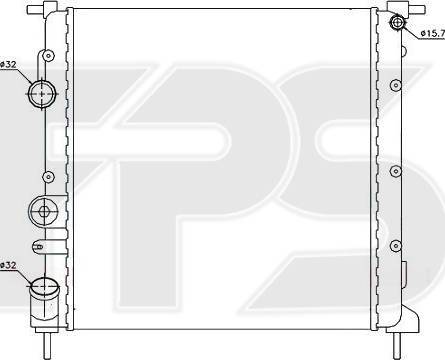 FPS FP 56 A1136 - Радиатор, охлаждане на двигателя vvparts.bg