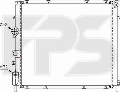 FPS FP 56 A395 - Радиатор, охлаждане на двигателя vvparts.bg