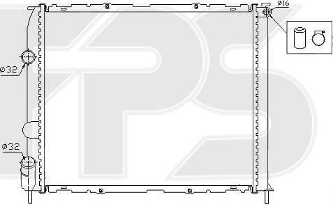 FPS FP 56 A390 - Радиатор, охлаждане на двигателя vvparts.bg