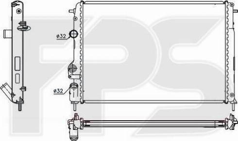 FPS FP 56 A365 - Радиатор, охлаждане на двигателя vvparts.bg