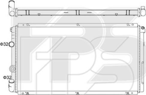 FPS FP 56 A751-X - Радиатор, охлаждане на двигателя vvparts.bg