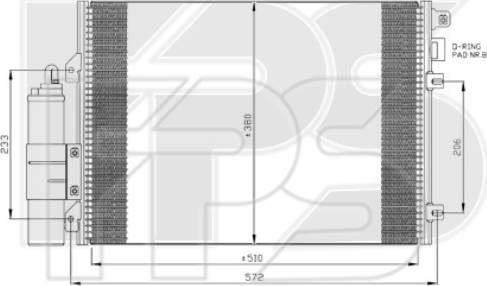 FPS FP 56 K163 - Кондензатор, климатизация vvparts.bg