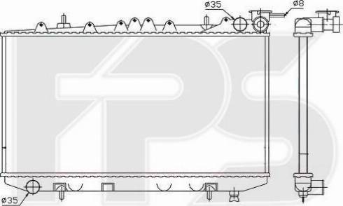 FPS FP 50 A597 - Радиатор, охлаждане на двигателя vvparts.bg