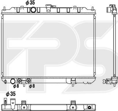 FPS FP 50 A619 - Радиатор, охлаждане на двигателя vvparts.bg