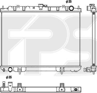 FPS FP 50 A616 - Радиатор, охлаждане на двигателя vvparts.bg