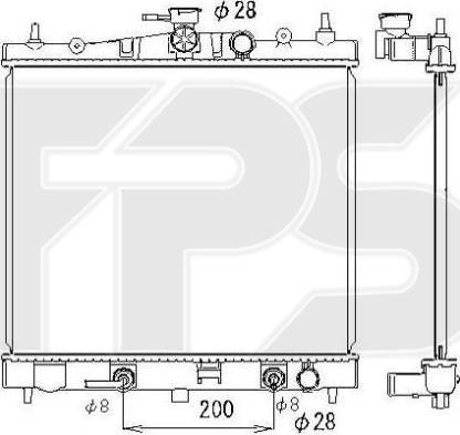 FPS FP 50 A1335-X - Радиатор, охлаждане на двигателя vvparts.bg