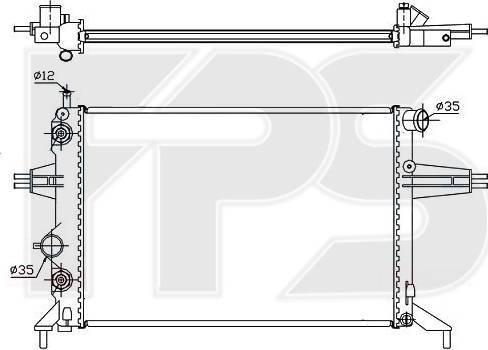 FPS FP 52 A1089-X - Радиатор, охлаждане на двигателя vvparts.bg