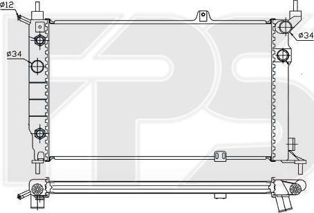 FPS FP 52 A1080 - Радиатор, охлаждане на двигателя vvparts.bg