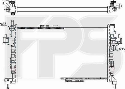 FPS FP 52 A1081-X - Радиатор, охлаждане на двигателя vvparts.bg