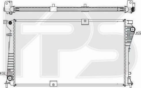 FPS FP 52 A361-X - Радиатор, охлаждане на двигателя vvparts.bg