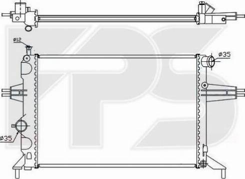 FPS FP 52 A314-X - Радиатор, охлаждане на двигателя vvparts.bg