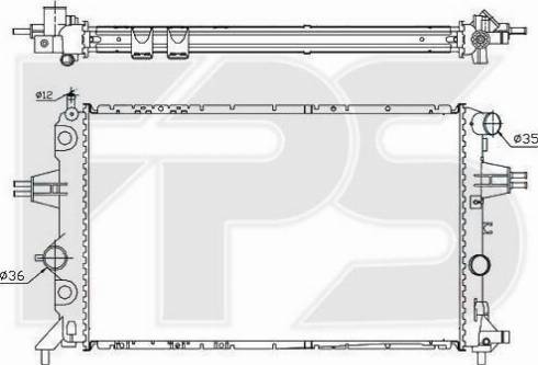 FPS FP 52 A316 - Радиатор, охлаждане на двигателя vvparts.bg