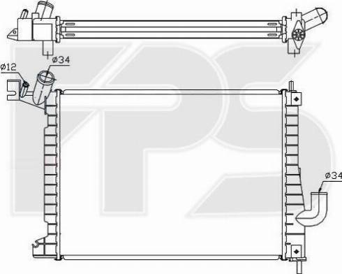 FPS FP 52 A299 - Радиатор, охлаждане на двигателя vvparts.bg