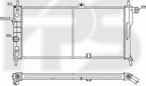 FPS FP 52 A254 - Радиатор, охлаждане на двигателя vvparts.bg