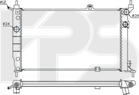 FPS FP 52 A258-P - Радиатор, охлаждане на двигателя vvparts.bg