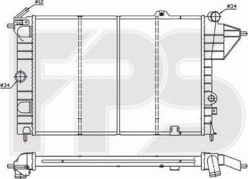 FPS FP 52 A253 - Радиатор, охлаждане на двигателя vvparts.bg