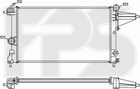 FPS FP 52 A252 - Радиатор, охлаждане на двигателя vvparts.bg