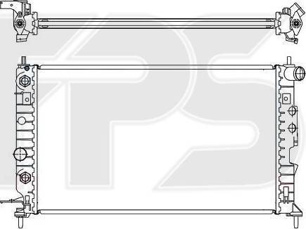 FPS FP 52 A284-X - Радиатор, охлаждане на двигателя vvparts.bg