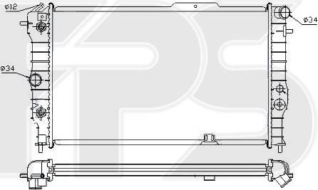 FPS FP 52 A286 - Радиатор, охлаждане на двигателя vvparts.bg