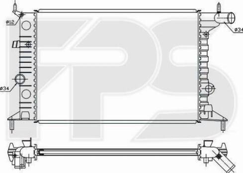 FPS FP 52 A280 - Радиатор, охлаждане на двигателя vvparts.bg