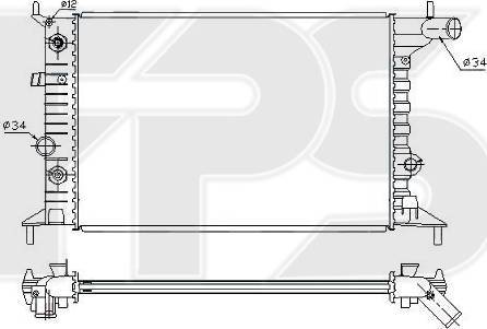 FPS FP 52 A281 - Радиатор, охлаждане на двигателя vvparts.bg