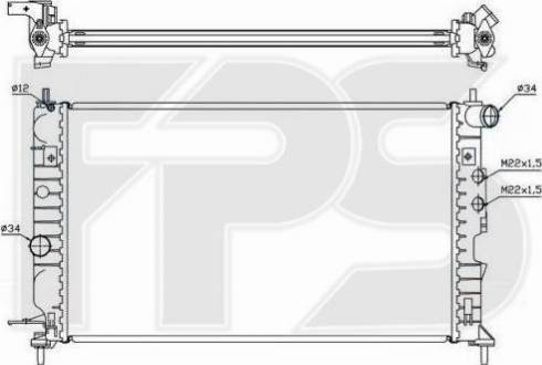 FPS FP 52 A287 - Радиатор, охлаждане на двигателя vvparts.bg