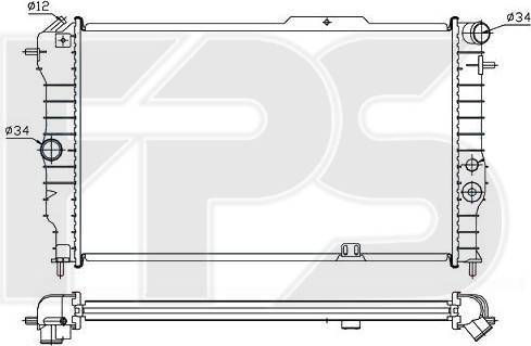 FPS FP 52 A279 - Радиатор, охлаждане на двигателя vvparts.bg