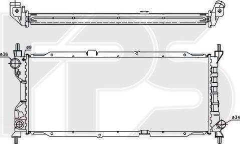 FPS FP 52 A278 - Радиатор, охлаждане на двигателя vvparts.bg