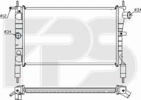 FPS FP 52 A273 - Радиатор, охлаждане на двигателя vvparts.bg