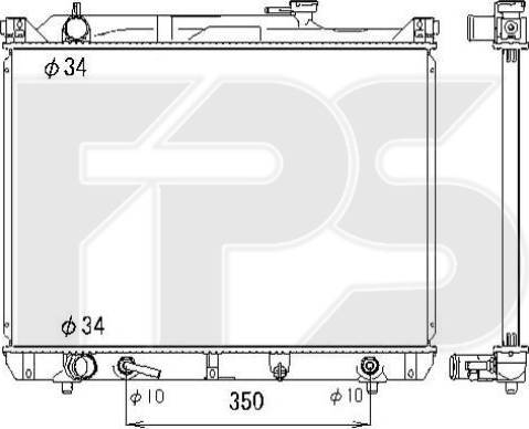 FPS FP 68 A518-X - Радиатор, охлаждане на двигателя vvparts.bg