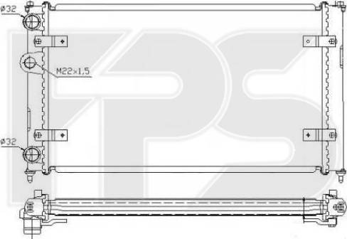 FPS FP 62 A498 - Радиатор, охлаждане на двигателя vvparts.bg