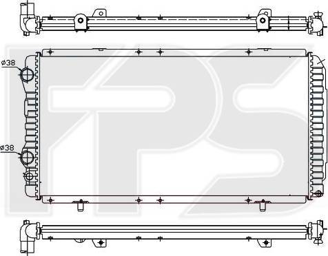 FPS FP 20 A722 - Радиатор, охлаждане на двигателя vvparts.bg