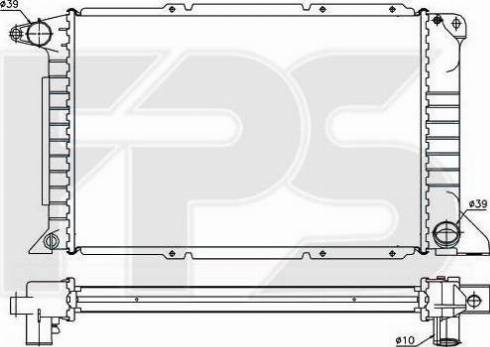 FPS FP 28 A739-X - Радиатор, охлаждане на двигателя vvparts.bg