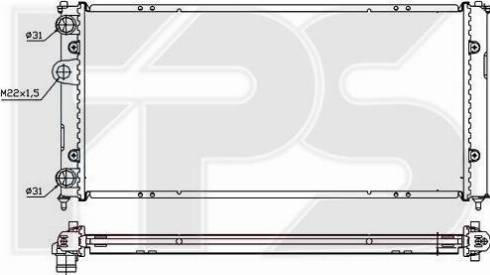 FPS FP 74 A497 - Радиатор, охлаждане на двигателя vvparts.bg