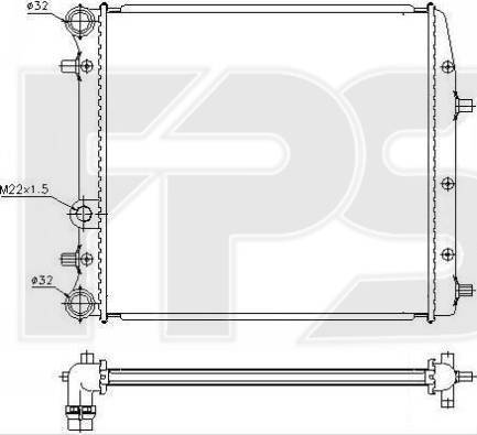 FPS FP 74 A440 - Радиатор, охлаждане на двигателя vvparts.bg