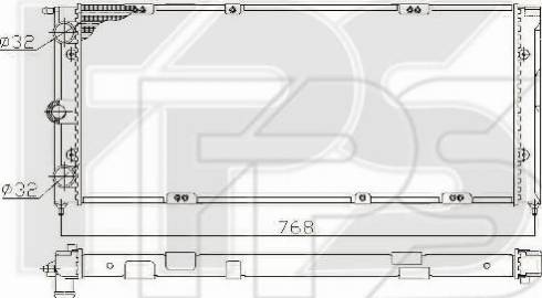 FPS FP 74 A441-X - Радиатор, охлаждане на двигателя vvparts.bg