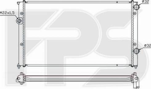 FPS FP 74 A431 - Радиатор, охлаждане на двигателя vvparts.bg