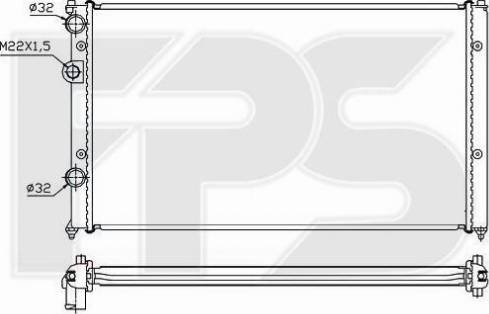 FPS FP 74 A502-X - Радиатор, охлаждане на двигателя vvparts.bg