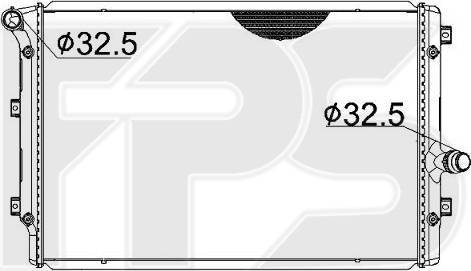 FPS FP 74 A1216 - Радиатор, охлаждане на двигателя vvparts.bg