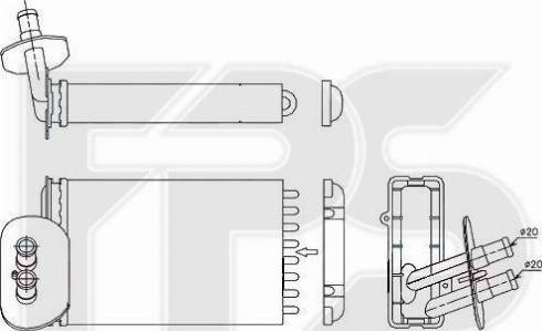 FPS FP 74 N172 - Топлообменник, отопление на вътрешното пространство vvparts.bg