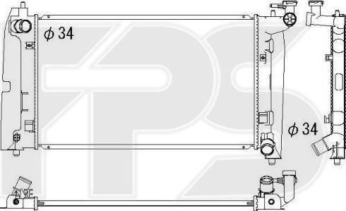 FPS FP 70 A547-X - Радиатор, охлаждане на двигателя vvparts.bg