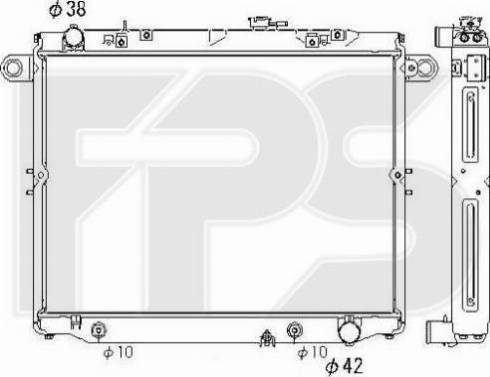 FPS FP 70 A1300-X - Радиатор, охлаждане на двигателя vvparts.bg