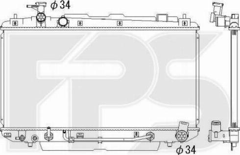 FPS FP 70 A1302-X - Радиатор, охлаждане на двигателя vvparts.bg