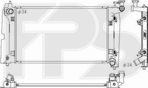 FPS FP 70 A1237-X - Радиатор, охлаждане на двигателя vvparts.bg