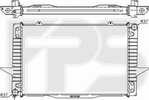 FPS FP 72 A487 - Радиатор, охлаждане на двигателя vvparts.bg