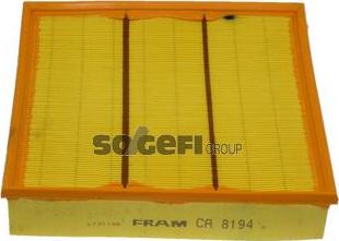 FRAM CA8194 - Въздушен филтър vvparts.bg