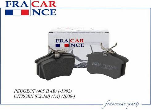 Francecar FCR210501 - Комплект спирачно феродо, дискови спирачки vvparts.bg