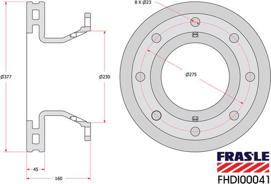 FRAS-LE FHDI00041 - Спирачен диск vvparts.bg